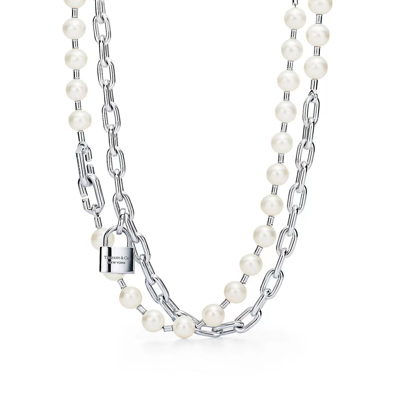 TIFFANY HARDWEAR PEARL WRAP NECKLACE