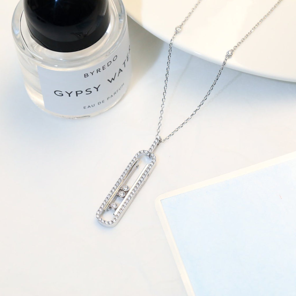 MESSIKA MOVE 10TH PM SILVER DIAMOND NECKLACE