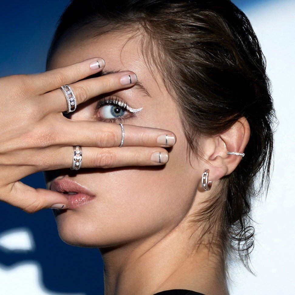 MESSIKA CREOLES MOVE CLASSIQUE DIAMOND EARRINGS