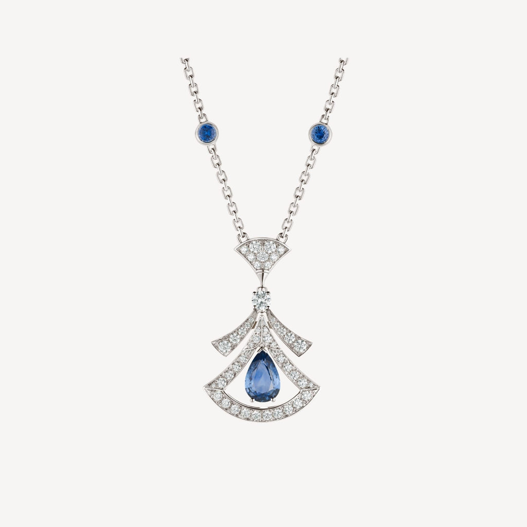 BVLGARI DREAM NECKLACE AGATE DIAMOND SILVER