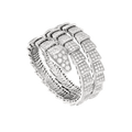 BVLGARI SERPENTI BRACELET 8MM SILVER DIAMOND DOUBLE ROW