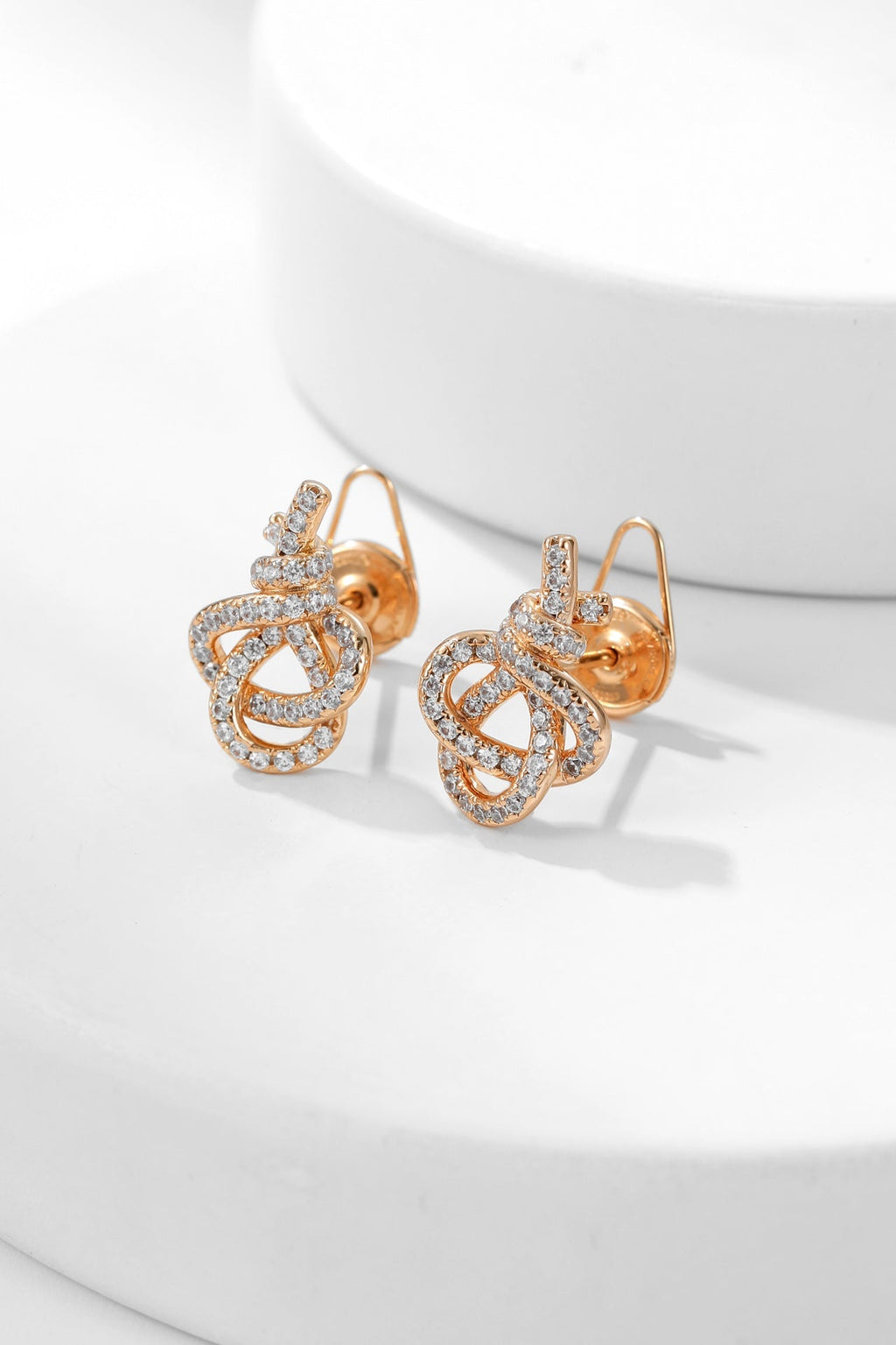 TIFFANY tiffan key woven diamond earrings