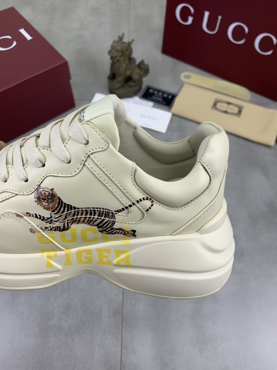 Gucci Tiger Graphic Chunky Sneakers — detail