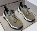 Berluti Olive Taupe Lace-Up Sneakers — hero