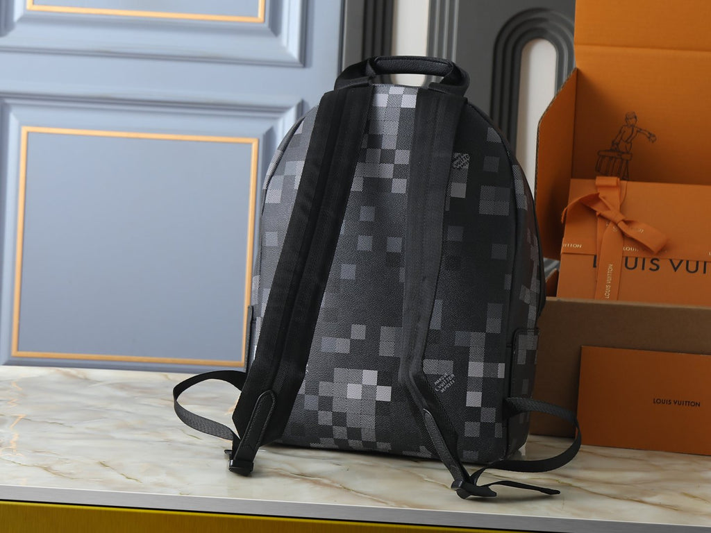 Louis Vuitton Discovery Pixel-Pattern Backpack — back