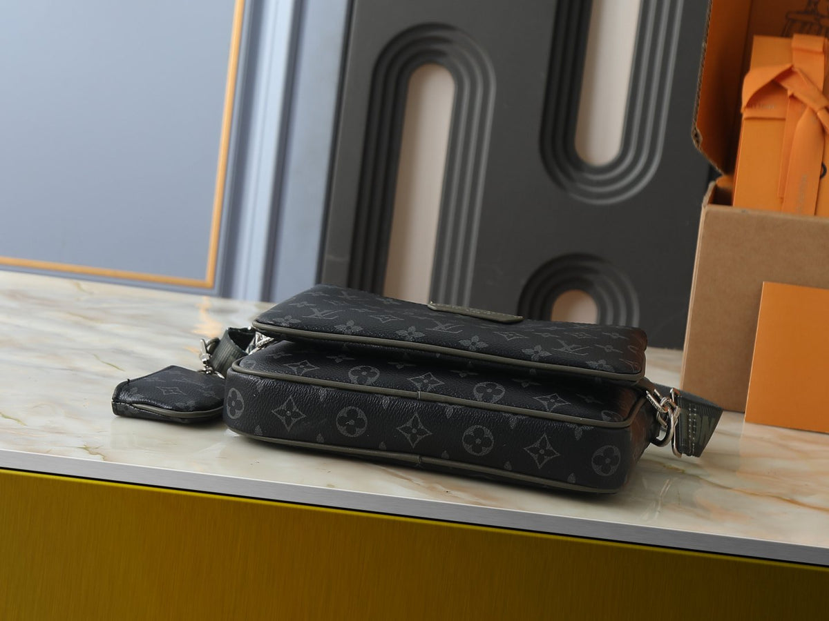 Louis Vuitton Trio Monogram Messenger Bag — side