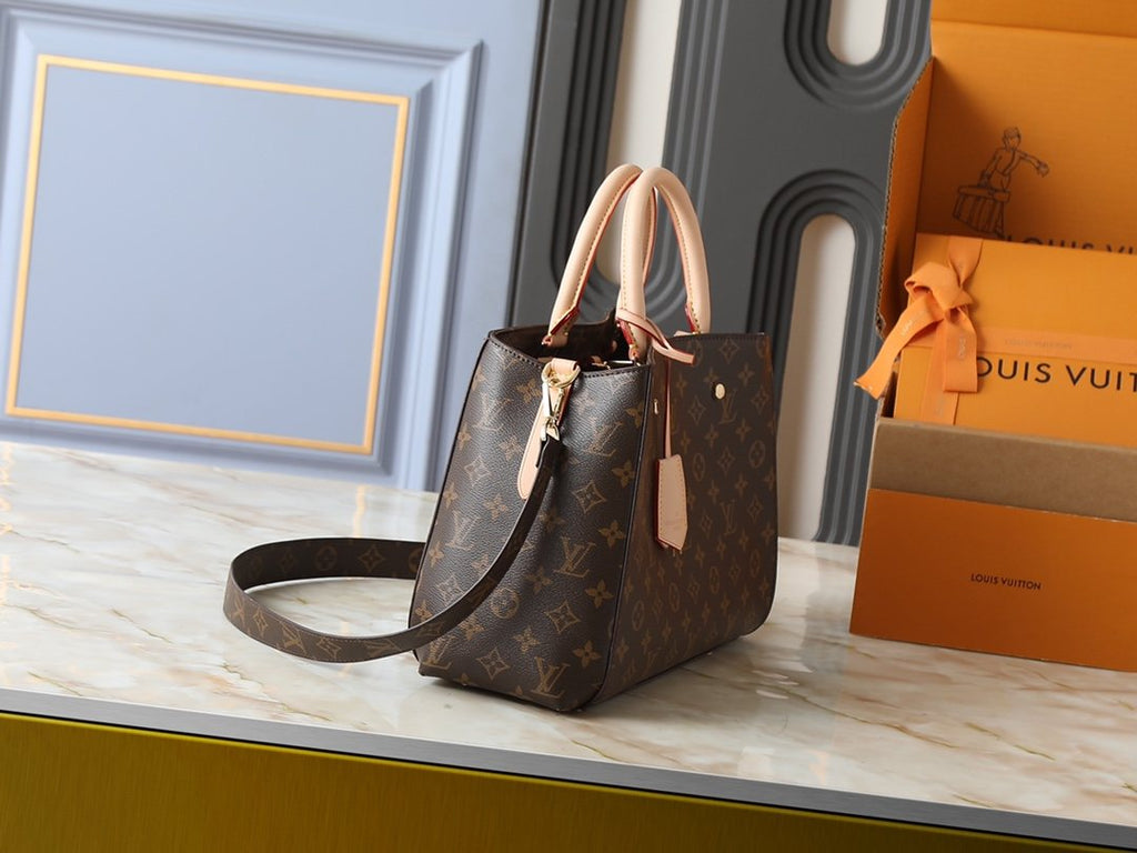 Louis Vuitton Montaigne Monogram Top-Handle Bag — side