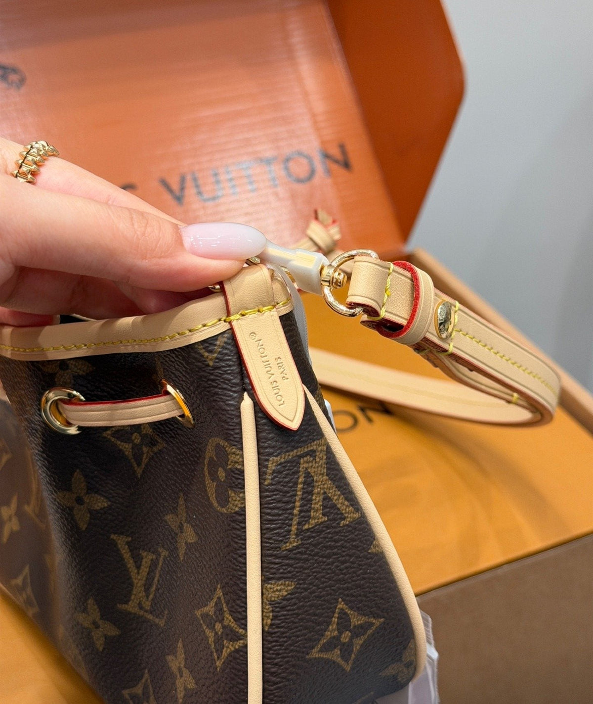 Louis Vuitton Nano Frivole Monogram Shoulder Bag — side