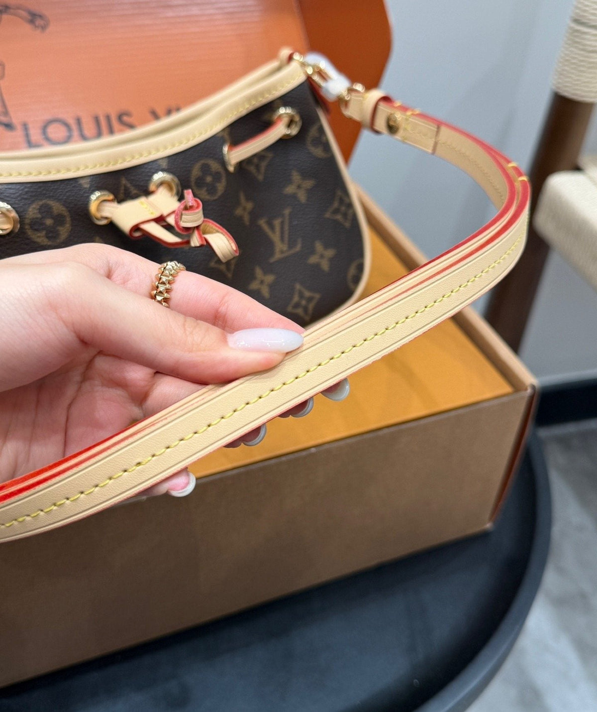 Louis Vuitton Nano Frivole Monogram Shoulder Bag — detail