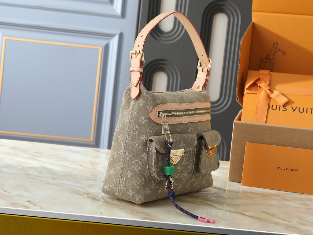Louis Vuitton Denim Rendez-Vous Baggy Shoulder Bag — side