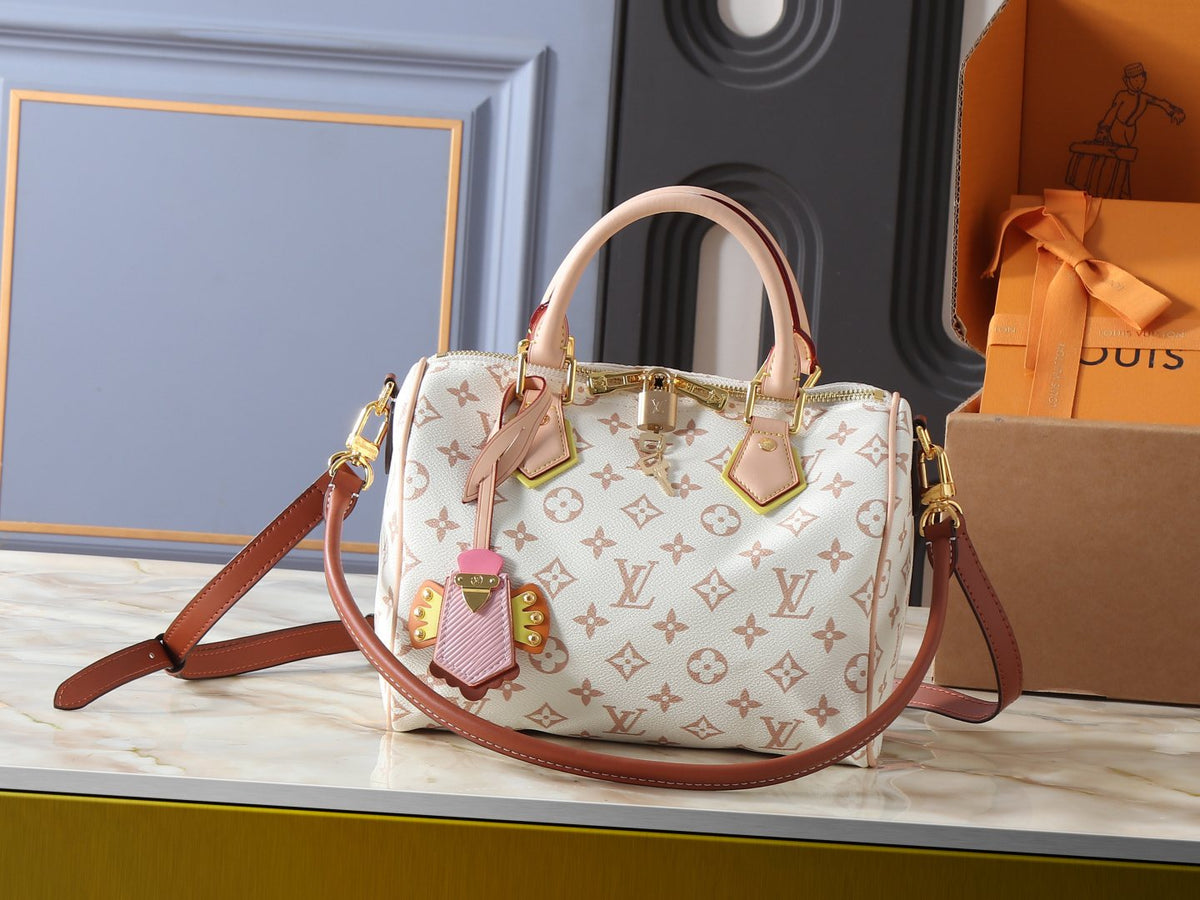 Louis Vuitton Crafty Speedy Bandoulière Monogram Bag — front