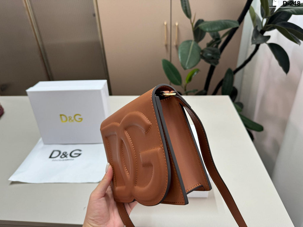 Dolce & Gabbana Raised DG Flap Crossbody Bag — side