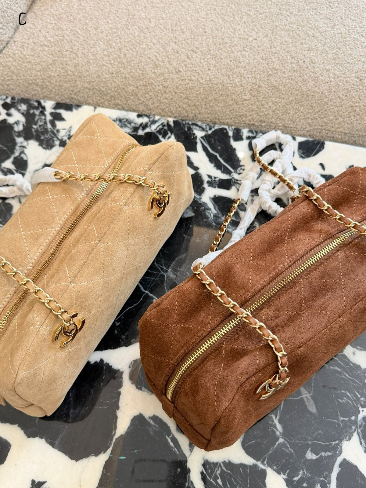 Chanel Rounded Baguette Chain Shoulder Bag — comparison
