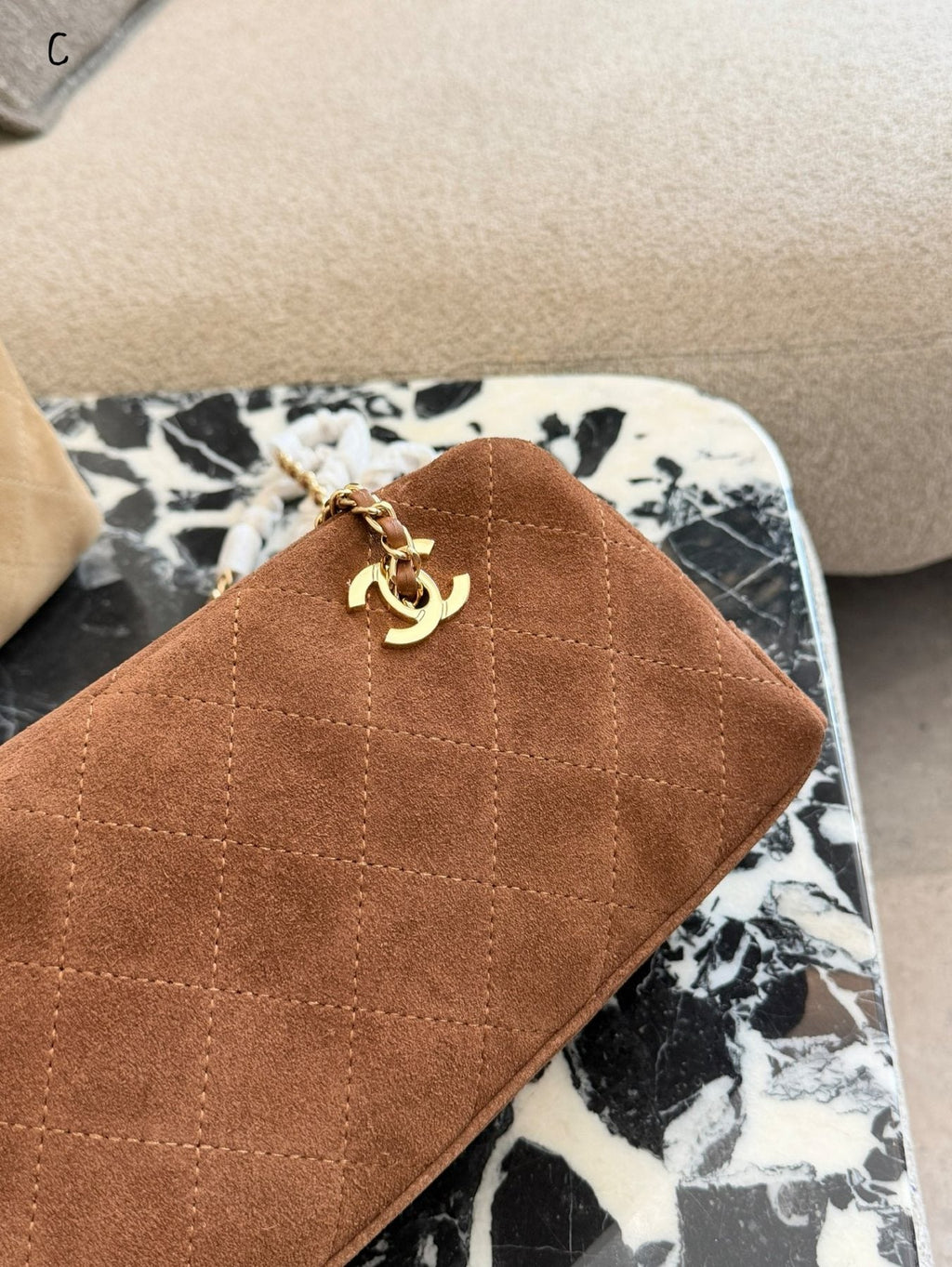 Chanel Rounded Baguette Chain Shoulder Bag — detail