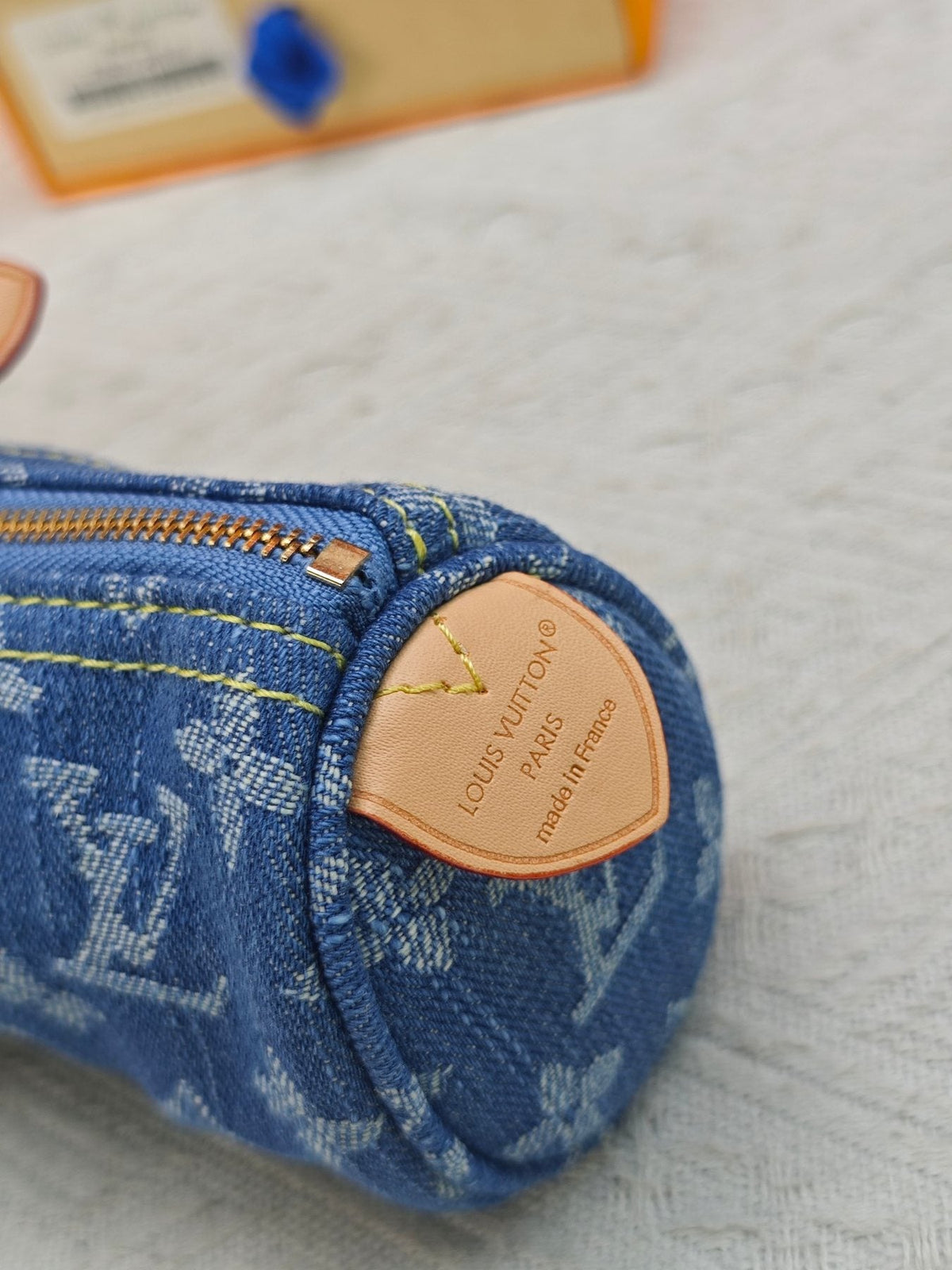 Louis Vuitton Speedy Trousse Monogram Denim Coin Pouch — detail
