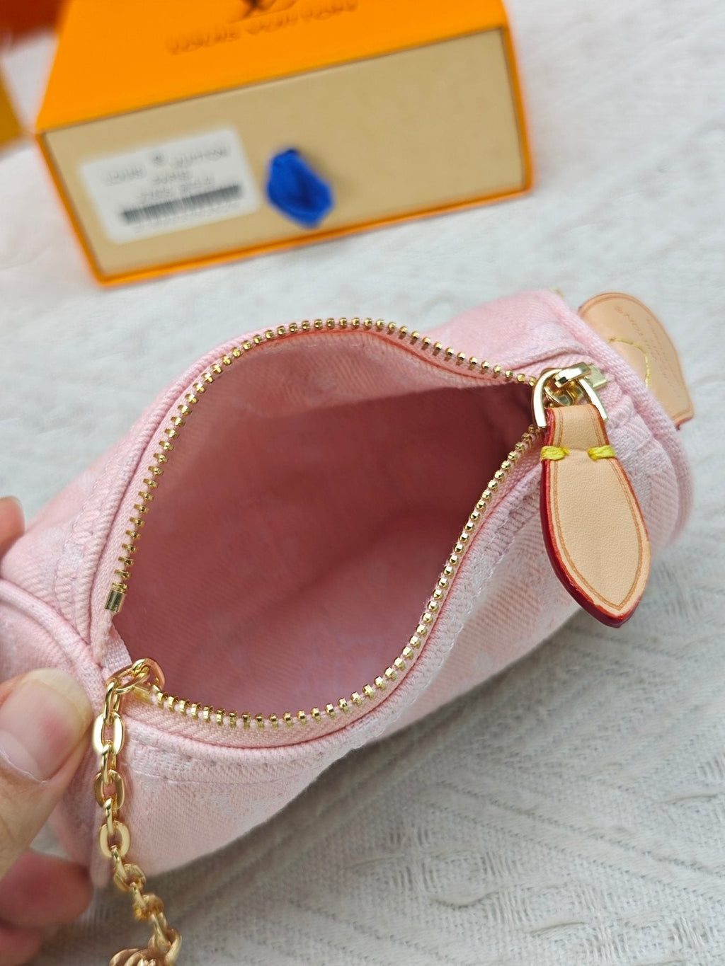Louis Vuitton Speedy Trousse Monogram Denim Coin Pouch — front