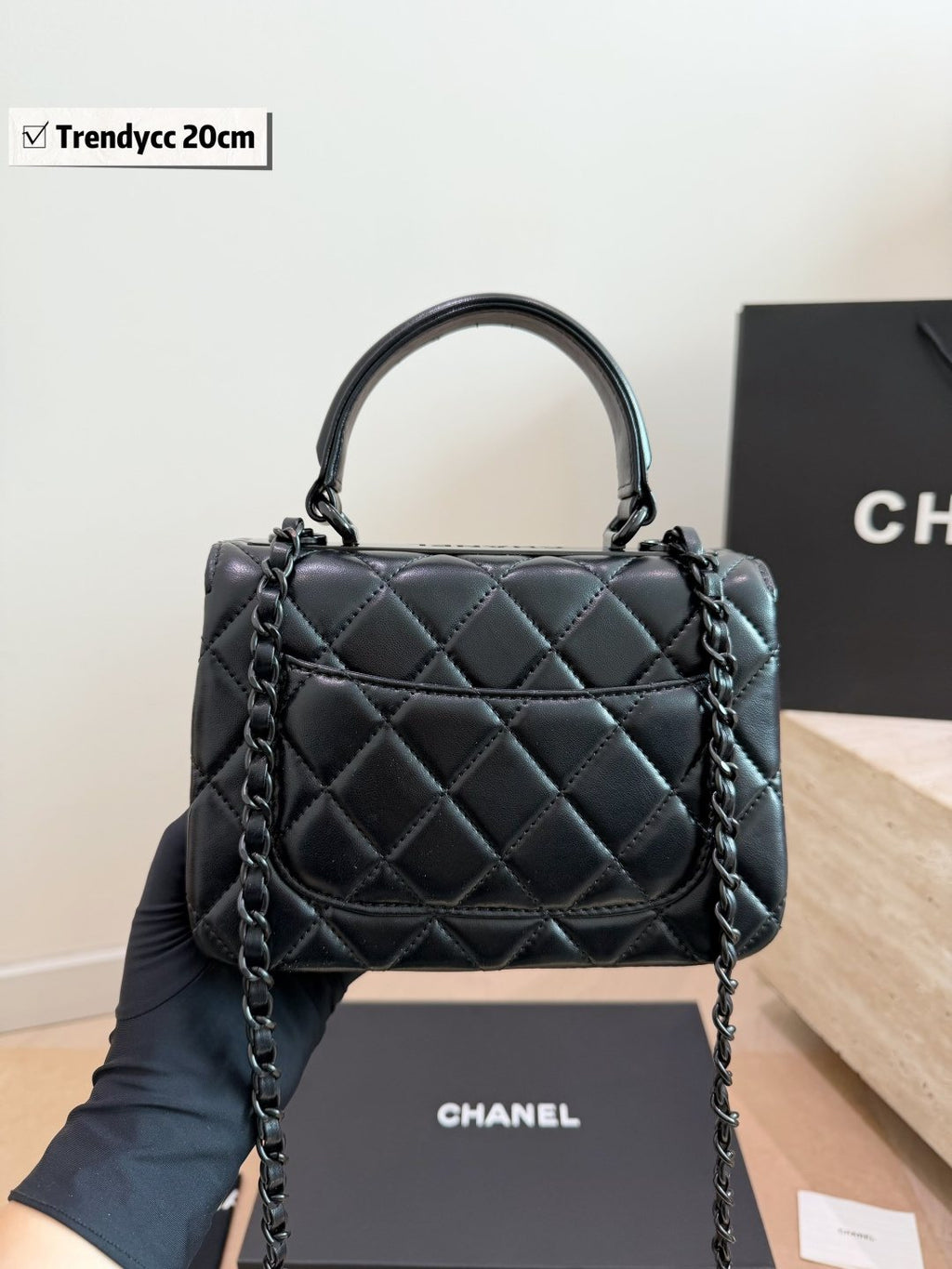 Chanel Trendycc Quilted Top-Handle Bag — back