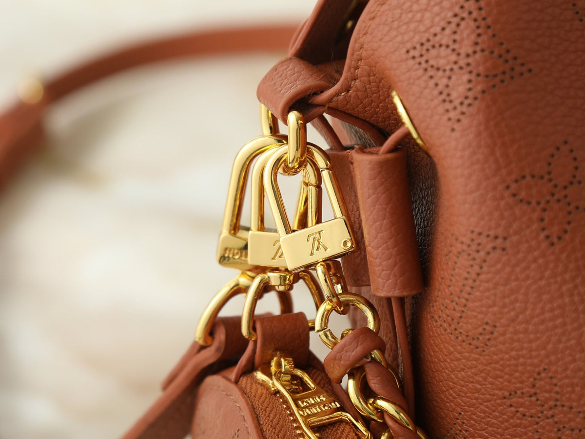 Louis Vuitton Bella Perforated Monogram Bucket Bag — detail