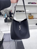 Saint Laurent Black Curved Hobo Shoulder Bag — hero