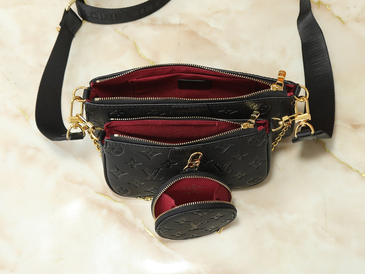 Louis Vuitton Multi Pochette Accessoires Embossed Shoulder Bag — detail