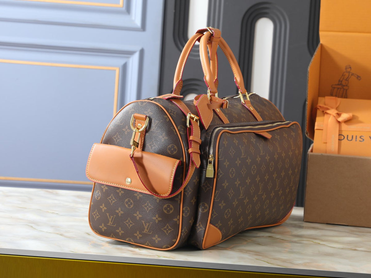 Louis Vuitton Keepall Cargo Monogram Travel Bag — side