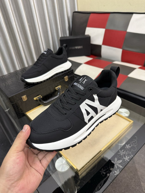 Armani Side-Graphic Casual Sneakers — front