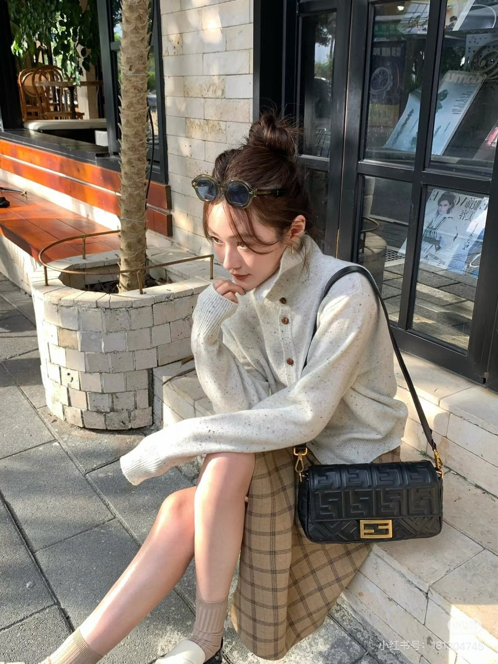 Fendi Baguette Raised FF Motif Bag — model