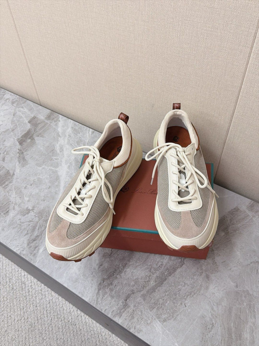 Loro Piana Paneled Low-Top Sneakers — front