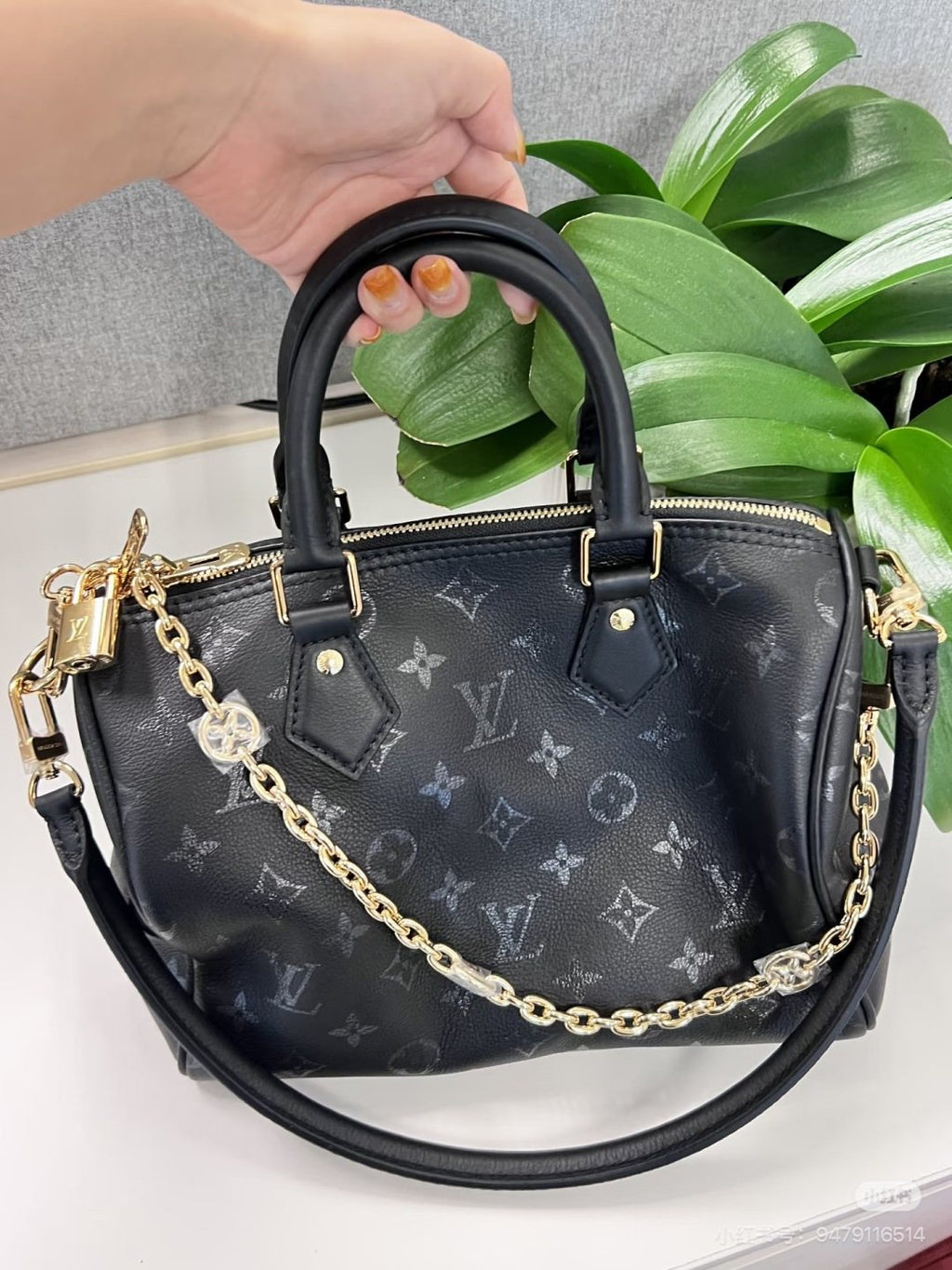 Louis Vuitton Speedy Monogram Chain Handbag — hero
