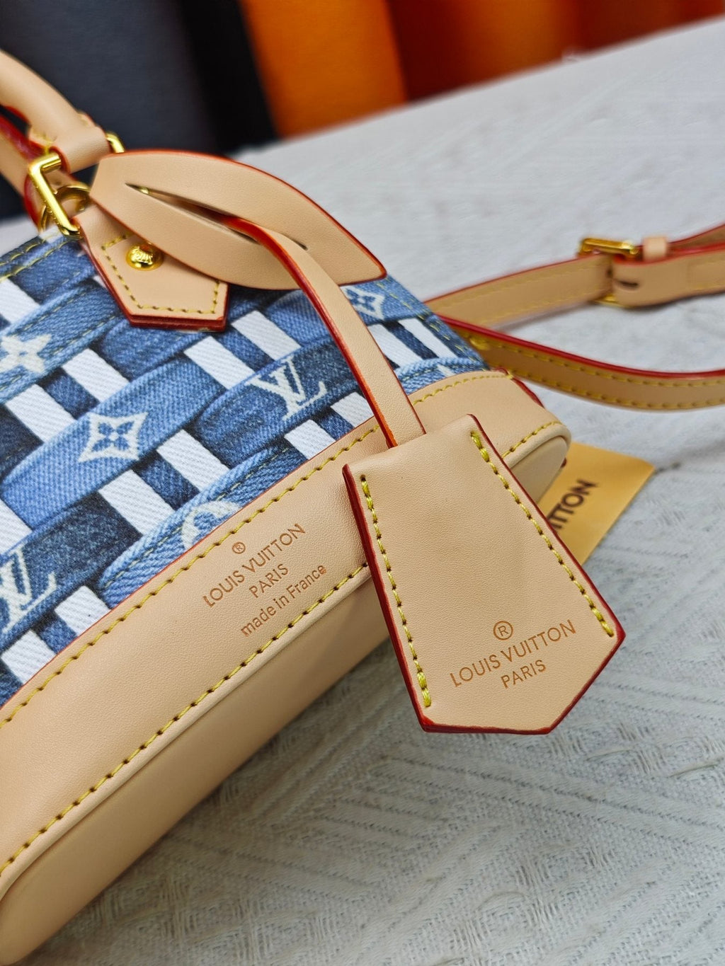 Louis Vuitton Alma BB Domed Top-Handle Bag — detail