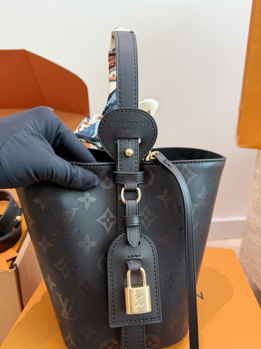 Louis Vuitton All In BB Monogram Bucket Bag — front