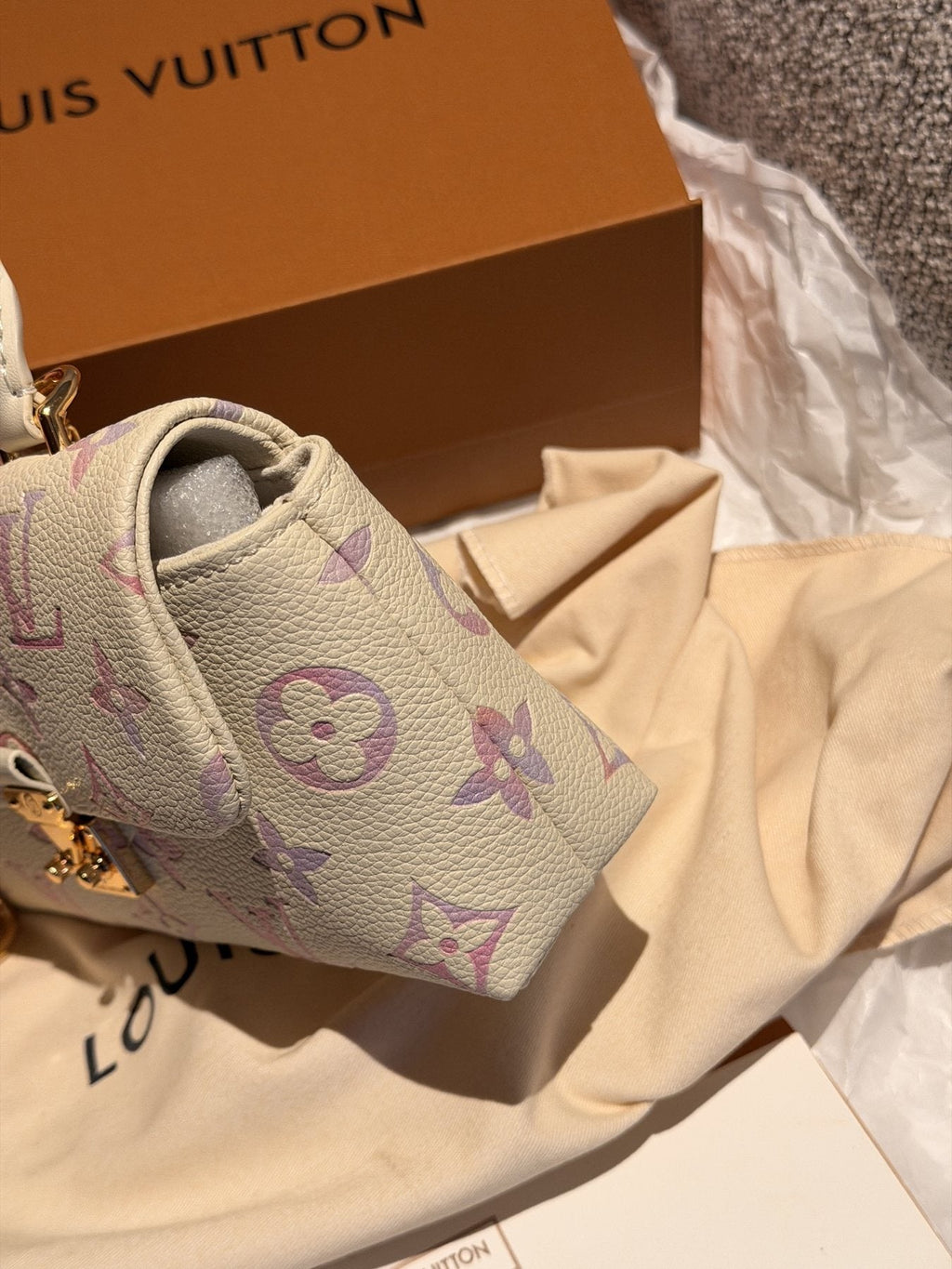 Louis Vuitton Nano Madeleine Pastel Monogram Bag — side