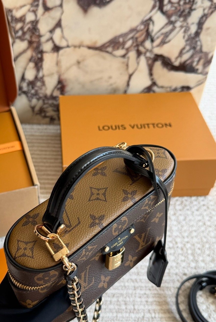 Louis Vuitton Monogram Top-Handle Vanity Bag — detail