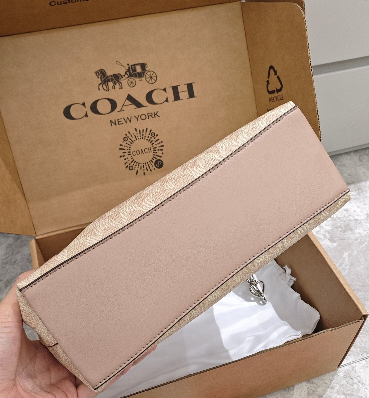 Coach Laurel Monogram Hobo Shoulder Bag — detail