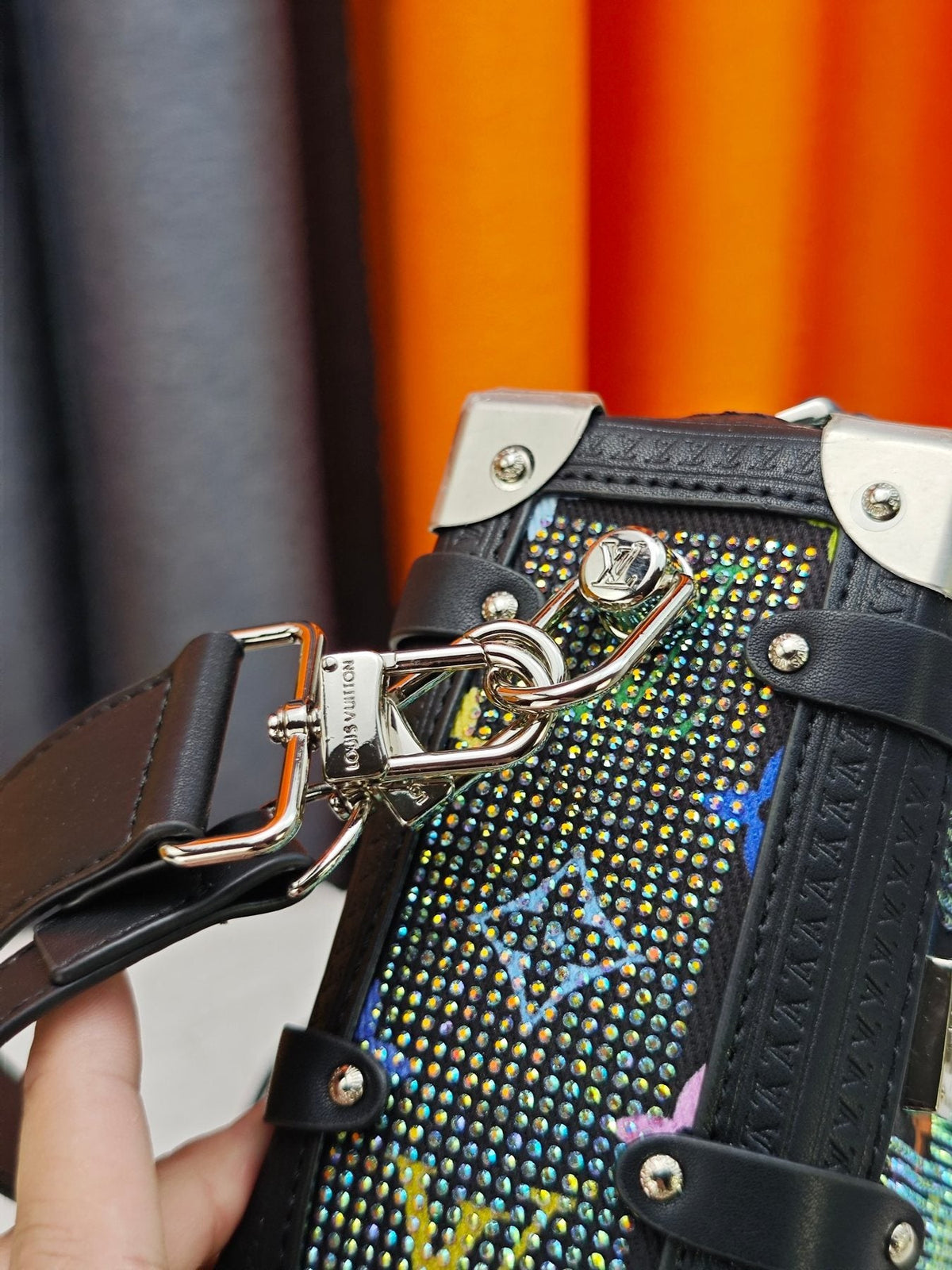 Louis Vuitton Side Trunk Sparkling Monogram Shoulder Bag — detail
