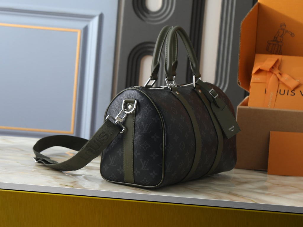 Louis Vuitton Keepall Bandoulière Duffel Bag — side