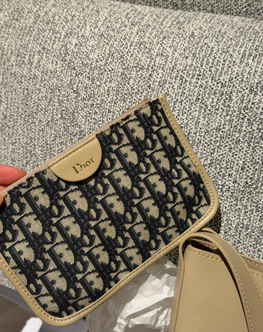 Dior Medaillon Bucket Shoulder Bag — detail