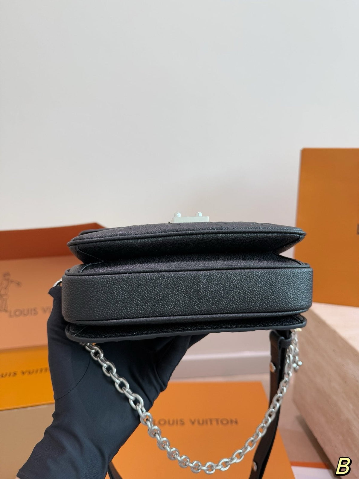 Louis Vuitton Pochette Métis East West Embossed Shoulder Bag — detail