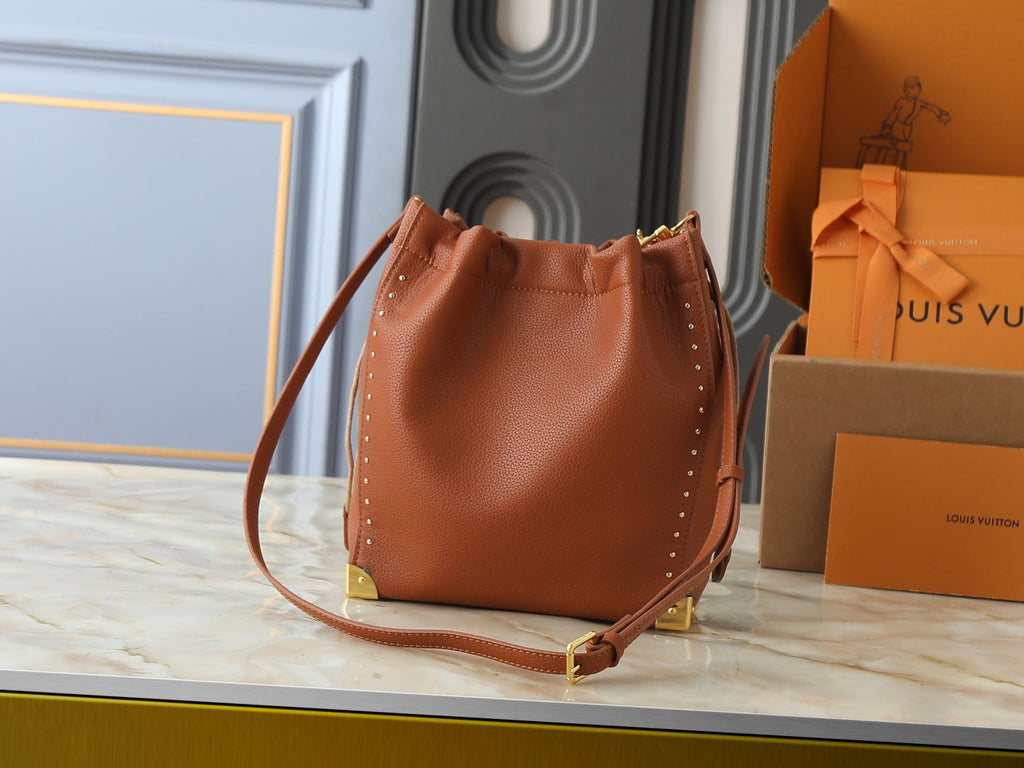 Louis Vuitton Noé Trunk Drawstring Bucket Bag — back