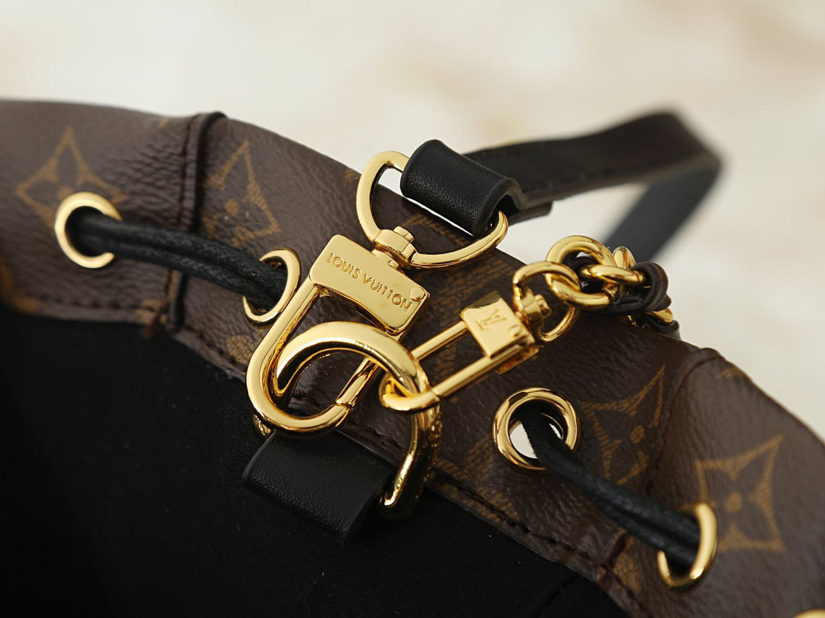 Louis Vuitton Noé Trunk Drawstring Bucket Bag — detail
