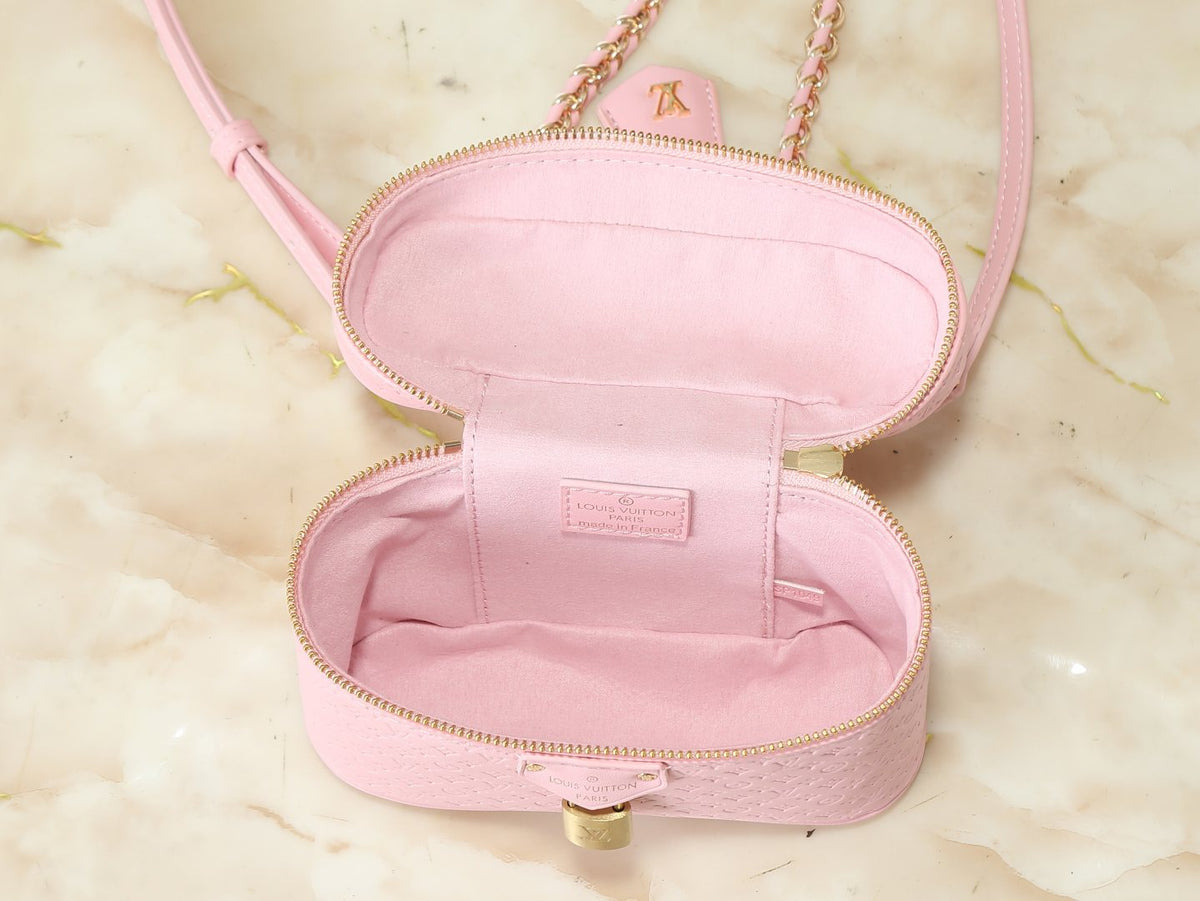 Louis Vuitton Vanity Chain Pouch Embossed Motif Bag — detail