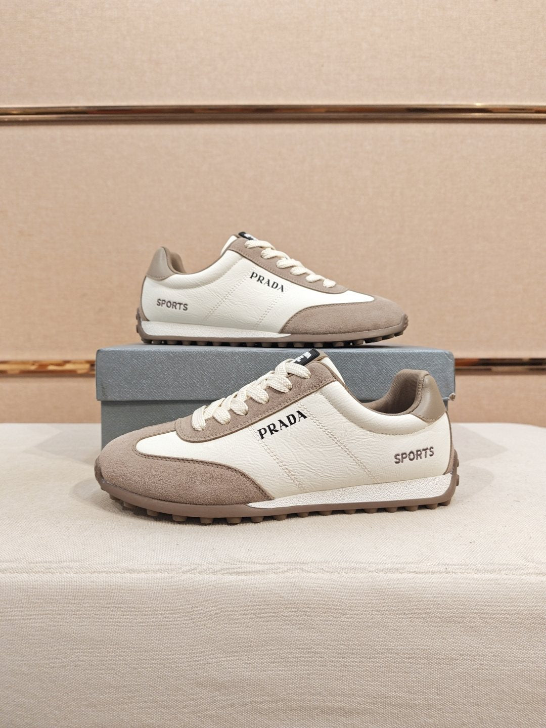 Prada Paneled Low-Top Sneakers — side