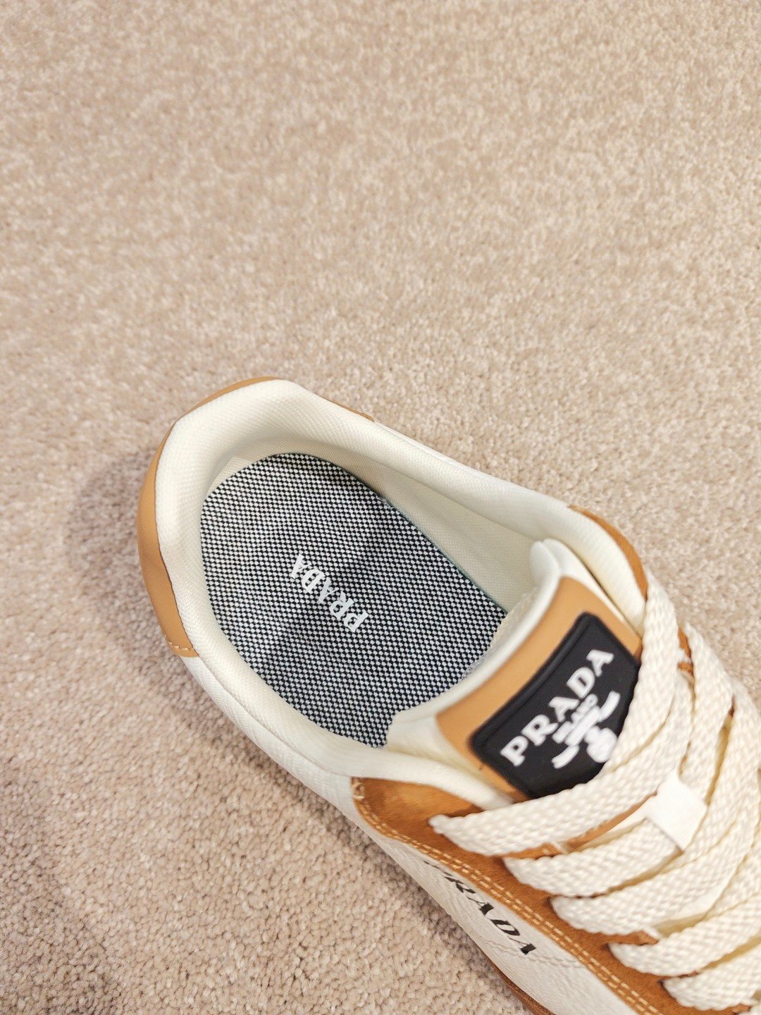 Prada Paneled Low-Top Sneakers — detail