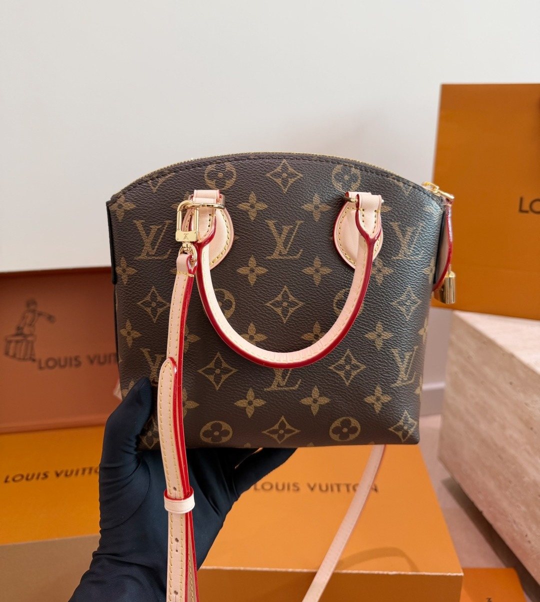 Louis Vuitton Lockit BB Monogram Top-Handle Bag — back
