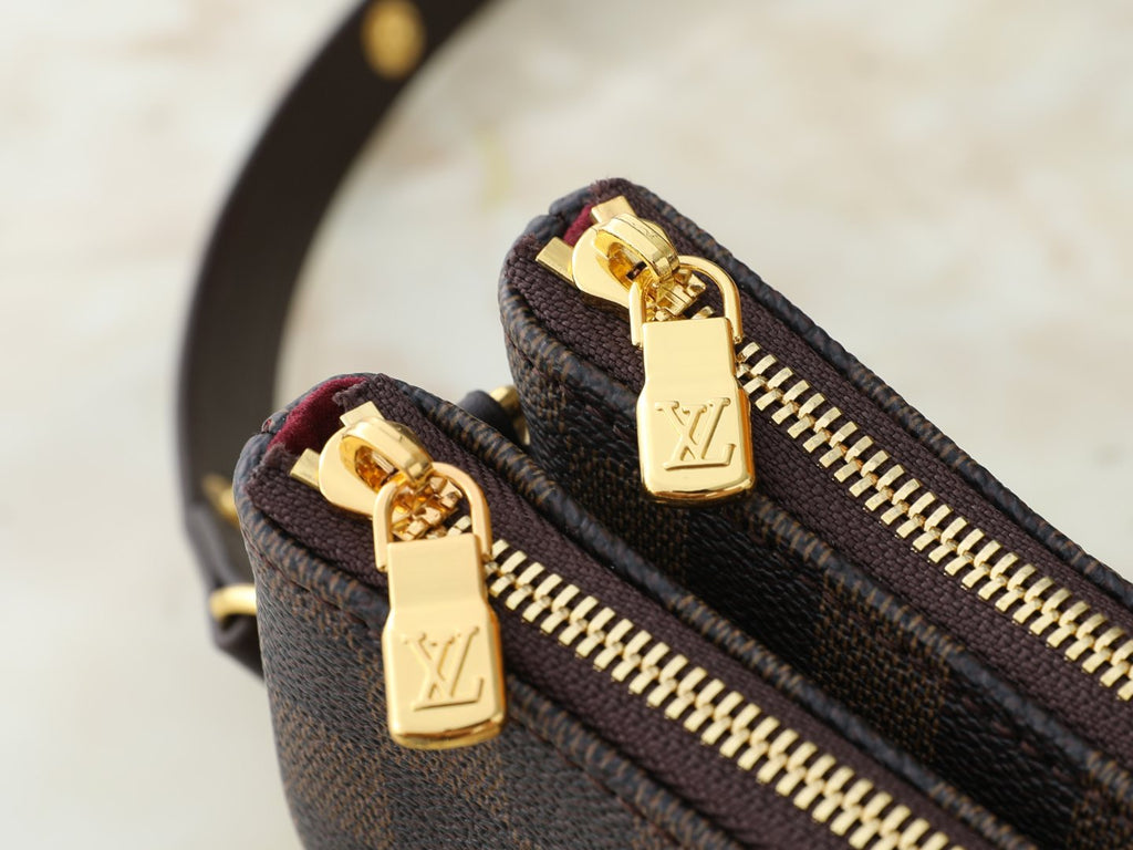 Louis Vuitton Liv Pochette Double-Zip Shoulder Bag — detail