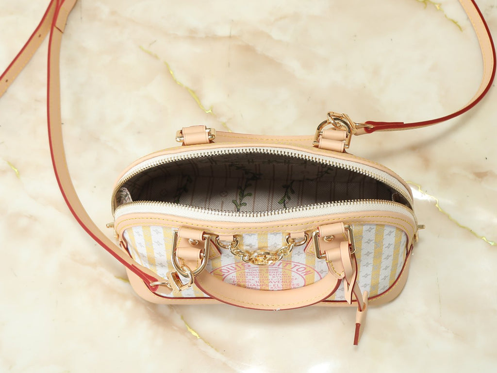 Louis Vuitton Alma BB Domed Top-Handle Bag — detail