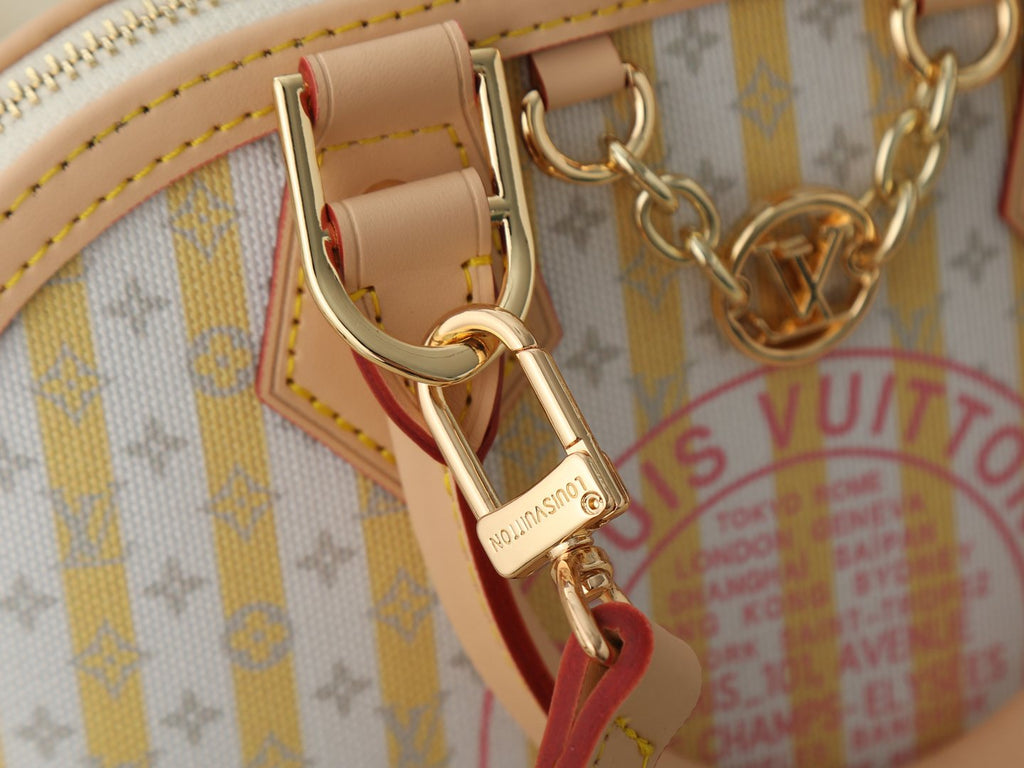 Louis Vuitton Alma BB Domed Top-Handle Bag — detail