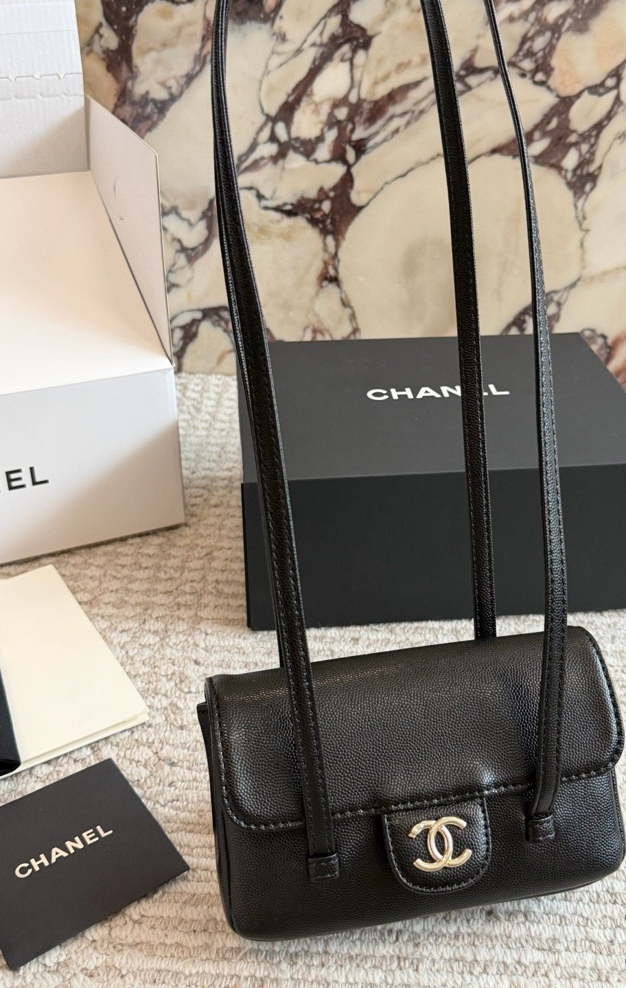 Chanel Jennie Pebbled Flap Backpack — front