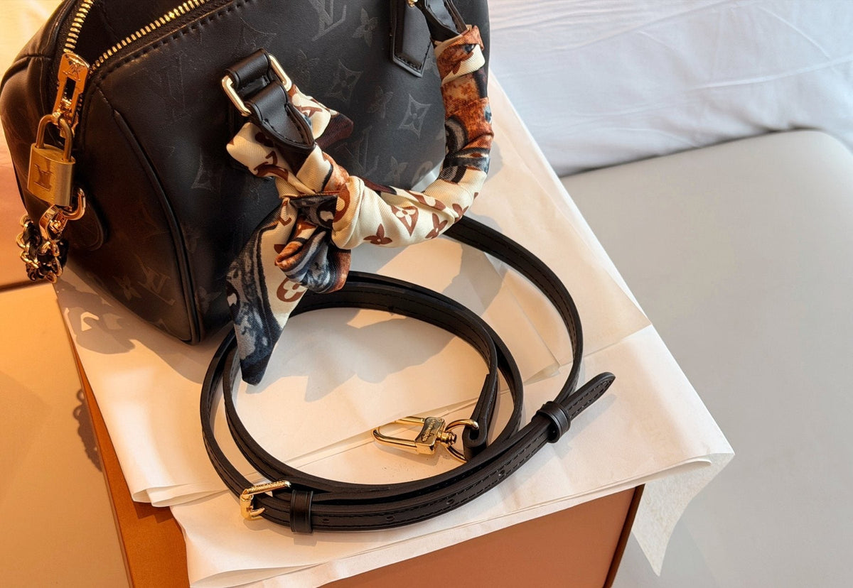 Louis Vuitton Speedy Trunk Monogram Satchel — side