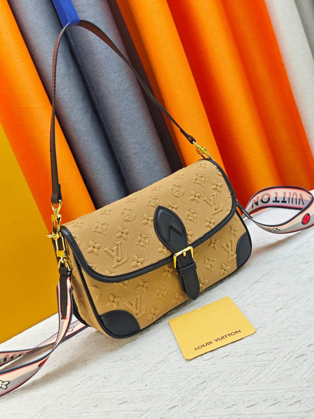 Louis Vuitton Diane Embossed Monogram Shoulder Bag — front